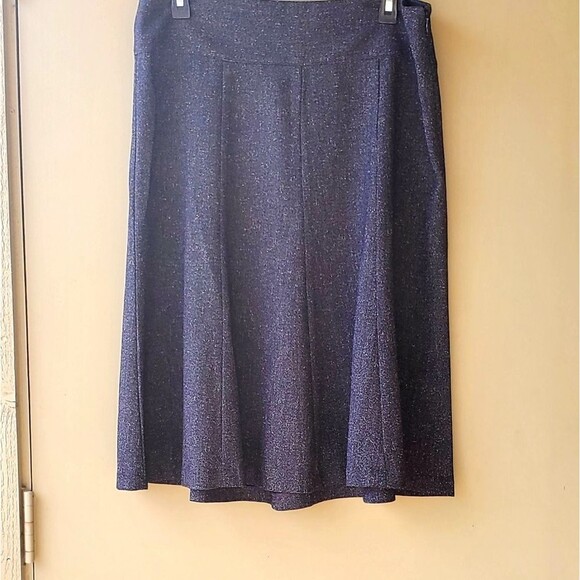 J.Jill Stretch Petite Black Flared Full Skirt - Picture 2 of 8